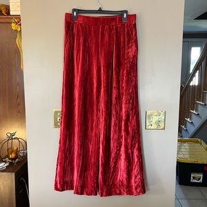 A New Day wide leg velvet pull on pants size small